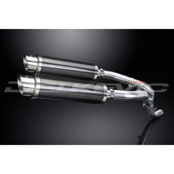 Delkevic slip-on kit Round Carbon 350mm zonder e-keur - ZX-10R NINJA (2006-2007)