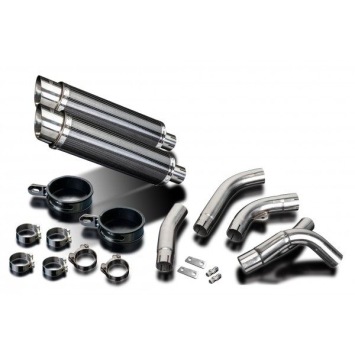 Delkevic slip-on kit Round Carbon 350mm zonder e-keur - ZX-10R NINJA (2006-2007)