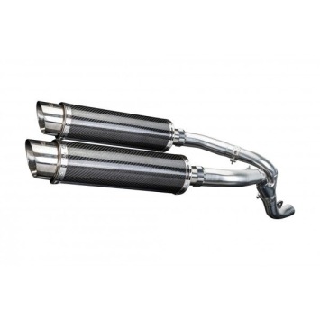 Delkevic slip-on kit Round Carbon 350mm zonder e-keur - ZX-10R NINJA (2006-2007)