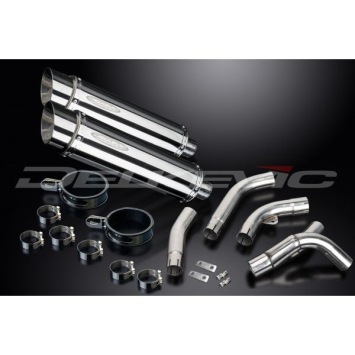 Delkevic slip-on kit Round RVS 350mm zonder e-keur - ZX-10R NINJA (2006-2007)