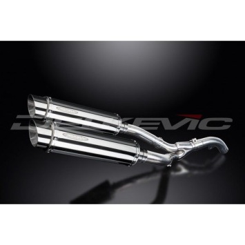 Delkevic slip-on kit Round RVS 350mm zonder e-keur - ZX-10R NINJA (2006-2007)