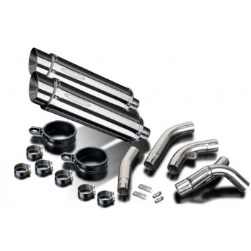 Delkevic slip-on kit Round RVS 350mm zonder e-keur - ZX-10R NINJA (2006-2007)