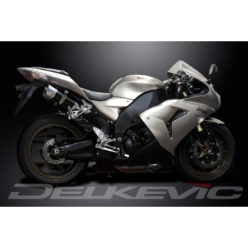 Delkevic slip-on kit Round Carbon 200mm zonder e-keur - ZX10R 06-07 DECAT