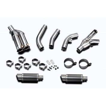 Delkevic slip-on kit Round Carbon 200mm zonder e-keur - ZX10R 06-07 DECAT