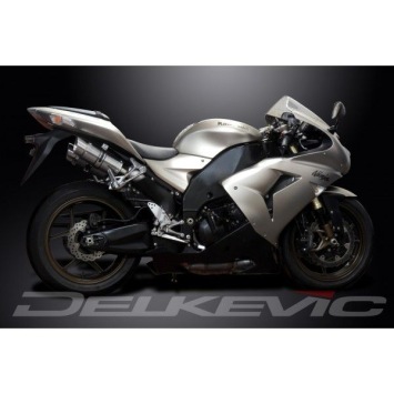 Delkevic slip-on kit Round RVS 200mm zonder e-keur - ZX10R 06-07 DECAT