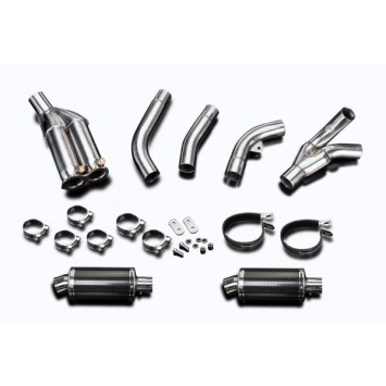 Delkevic slip-on kit Oval Carbon 225mm zonder e-keur - ZX10R 06-07 DECAT