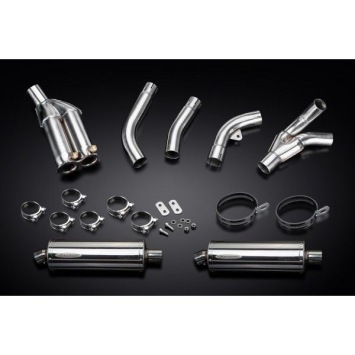 Delkevic slip-on kit Oval RVS 350mm zonder e-keur - ZX10R 06-07 DECAT