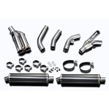 Delkevic slip-on kit Oval Carbon 450mm zonder e-keur - ZX10R 06-07 DECAT