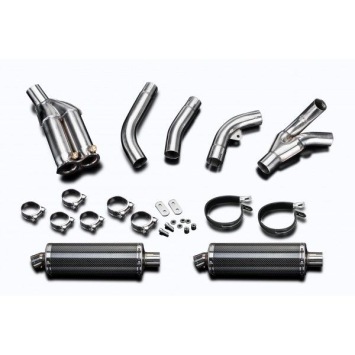 Delkevic slip-on kit Oval Carbon 350mm zonder e-keur - ZX10R 06-07 DECAT