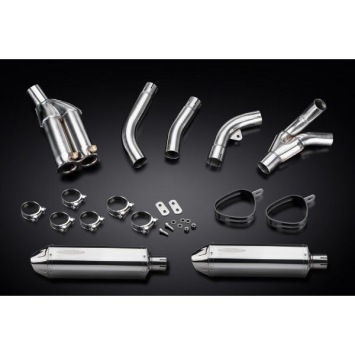 Delkevic slip-on kit Tri-Oval RVS 320mm zonder e-keur - ZX10R 06-07 DECAT