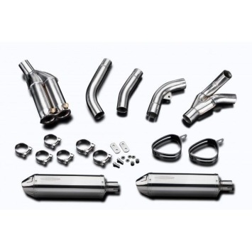 Delkevic slip-on kit Tri-Oval RVS 320mm zonder e-keur - ZX10R 06-07 DECAT