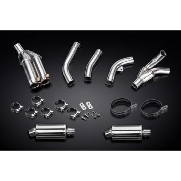 Delkevic slip-on kit Oval RVS 225mm zonder e-keur - ZX10R 06-07 DECAT