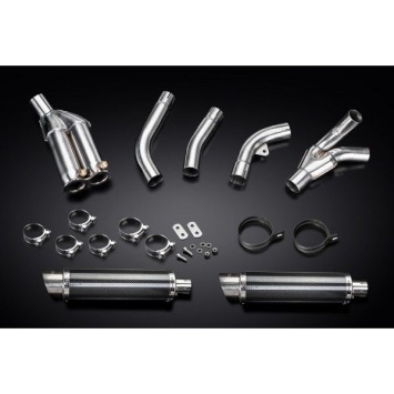Delkevic Slip-on Kit Round Carbon 350mm ohne EG-BE - ZX10R 06-07 DECAT