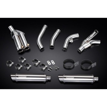 Delkevic slip-on kit Round RVS 350mm zonder e-keur - ZX10R 06-07 DECAT