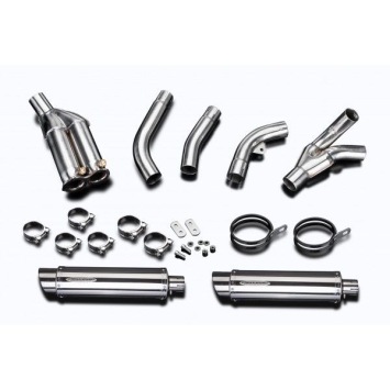Delkevic slip-on kit Round RVS 350mm zonder e-keur - ZX10R 06-07 DECAT