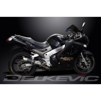 Delkevic slip-on kit Round Carbon 200mm zonder e-keur - ZZR1200 (2002-2005)