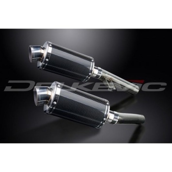 Delkevic slip-on kit Oval Carbon 225mm zonder e-keur - ZZR1200 (2002-2005)