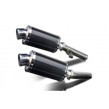 Delkevic slip-on kit Oval Carbon 225mm zonder e-keur - ZZR1200 (2002-2005)