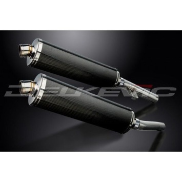 Delkevic slip-on kit Oval Carbon 450mm zonder e-keur - ZZR1200 (2002-2005)