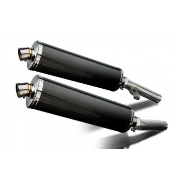 Delkevic slip-on kit Oval Carbon 450mm zonder e-keur - ZZR1200 (2002-2005)