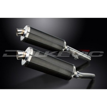Delkevic slip-on kit Oval Carbon 350mm zonder e-keur - ZZR1200 (2002-2005)