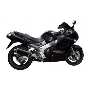 Delkevic slip-on kit Oval Carbon 350mm zonder e-keur - ZZR1200 (2002-2005)