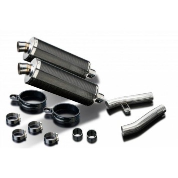 Delkevic slip-on kit Oval Carbon 350mm zonder e-keur - ZZR1200 (2002-2005)