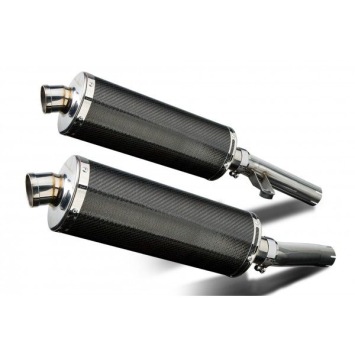 Delkevic slip-on kit Oval Carbon 350mm zonder e-keur - ZZR1200 (2002-2005)