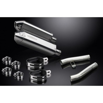 Delkevic slip-on kit Tri-Oval RVS 320mm zonder e-keur - ZZR1200 (2002-2005)