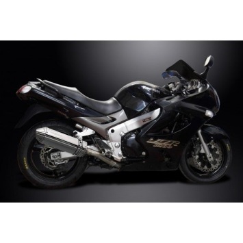 Delkevic slip-on kit Tri-Oval RVS 320mm zonder e-keur - ZZR1200 (2002-2005)