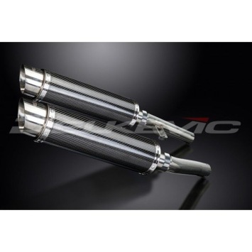 Delkevic slip-on kit Round Carbon 350mm zonder e-keur - ZZR1200 (2002-2005)