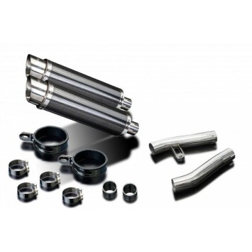 Delkevic slip-on kit Round Carbon 350mm zonder e-keur - ZZR1200 (2002-2005)