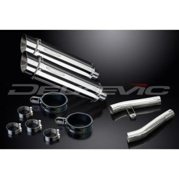 Delkevic slip-on kit Round RVS 350mm zonder e-keur - ZZR1200 (2002-2005)