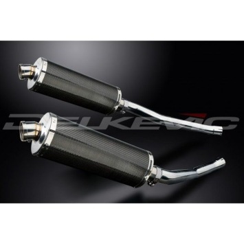 Delkevic slip-on kit Oval Carbon 350mm zonder e-keur - ZZR1400/ZX14 (2006-2007)