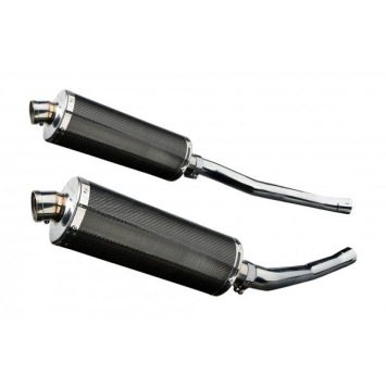 Delkevic slip-on kit Oval Carbon 350mm zonder e-keur - ZZR1400/ZX14 (2006-2007)