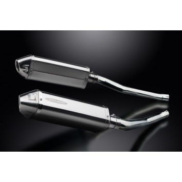 Delkevic slip-on kit Tri-Oval RVS 320mm zonder e-keur - ZZR1400/ZX14 (2006-2007)