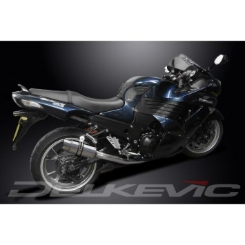 Delkevic slip-on kit Round RVS 200mm zonder e-keur - ZZR1400/ZX14 (2006-2007)