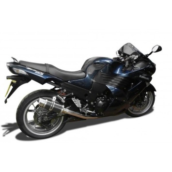 Delkevic slip-on kit Round RVS 200mm zonder e-keur - ZZR1400/ZX14 (2006-2007)