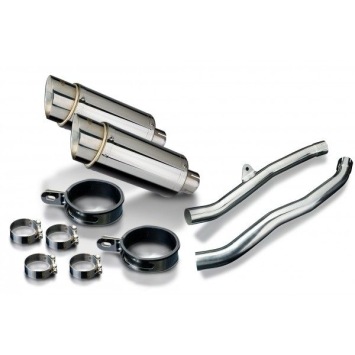 Delkevic slip-on kit Round RVS 200mm zonder e-keur - ZZR1400/ZX14 (2006-2007)