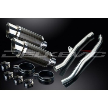 Delkevic slip-on kit Round Carbon 200mm zonder e-keur - ZZR1400/ZX14 (2006-2007)