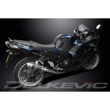 Delkevic slip-on kit Round Carbon 200mm zonder e-keur - ZZR1400/ZX14 (2006-2007)