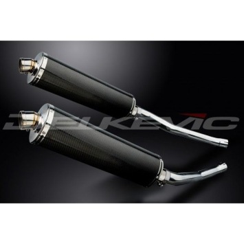Delkevic slip-on kit Oval Carbon 450mm zonder e-keur - ZZR1400/ZX14 (2006-2007)