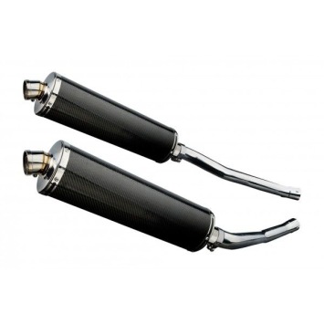 Delkevic slip-on kit Oval Carbon 450mm zonder e-keur - ZZR1400/ZX14 (2006-2007)