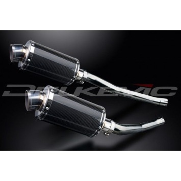 Delkevic slip-on kit Oval Carbon 225mm zonder e-keur - ZZR1400/ZX14 (2006-2007)