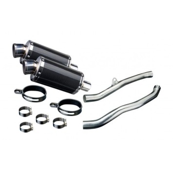 Delkevic slip-on kit Oval Carbon 225mm zonder e-keur - ZZR1400/ZX14 (2006-2007)