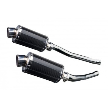 Delkevic slip-on kit Oval Carbon 225mm zonder e-keur - ZZR1400/ZX14 (2006-2007)