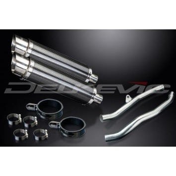 Delkevic slip-on kit Round Carbon 350mm zonder e-keur - ZZR1400/ZX14 (2006-2007)