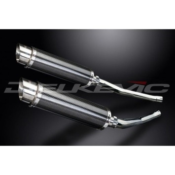 Delkevic slip-on kit Round Carbon 350mm zonder e-keur - ZZR1400/ZX14 (2006-2007)