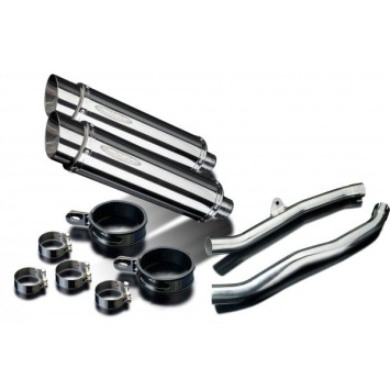 Delkevic slip-on kit Round RVS 350mm zonder e-keur - ZZR1400/ZX14 (2006-2007)