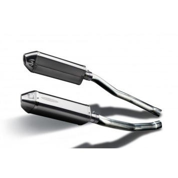 Delkevic slip-on kit Tri-Oval RVS 320mm zonder e-keur - ZZR1400/ZX14 (2008-2011)